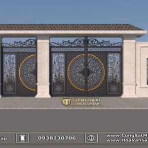 Cổng Sắt 2 Cánh Nhà Mái Nhật Đẹp, Sang Trọng