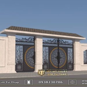 Cổng Sắt 2 Cánh Nhà Mái Nhật Đẹp, Sang Trọng